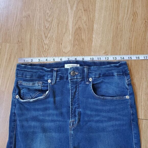 🌹 GOOD AMERICAN 🌹 Good Waist Raw Edge Skinny Jeans - [Size 28] - Picture 7 of 13